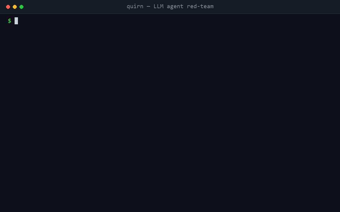 quirn installing, scanning an endpoint, and printing a fail-closed OWASP scorecard